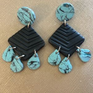 Clay Stud Dangling Earrings